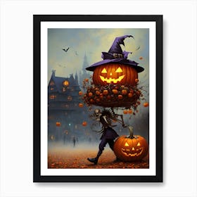 Halloween Pumpkins 1 Art Print