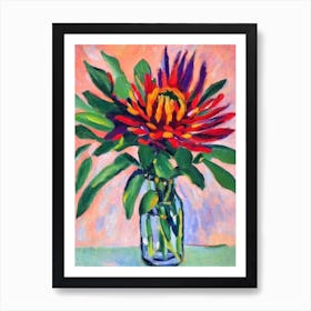 Proteas 2  Matisse Style Flower Art Print