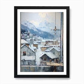 Winter Cityscape Lech Austria Art Print