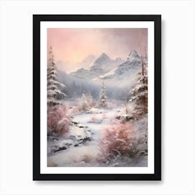 Dreamy Winter Painting Rocky Mountain National Park United States 4 Art Print