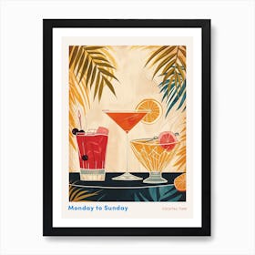 Art Deco Cocktail 1 Poster Art Print