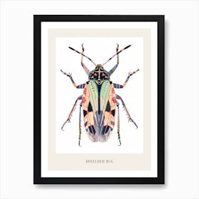 Colourful Insect Illustration Boxelder Bug 10 Poster Art Print