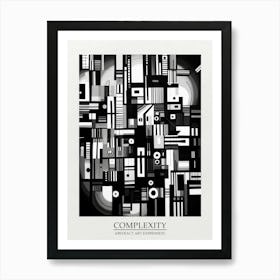 Complexity Abstract Black And White 3 Poster Art Print