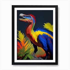 Eotyrannus Primary Colours Dinosaur Art Print