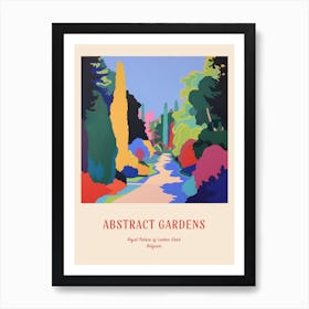 Colourful Gardens Royal Palace Of Laeken Gard Belgium 3 Red Poster Art Print