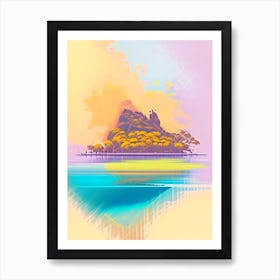 Galapagos Islands Ecuador Watercolour Pastel Tropical Destination Art Print