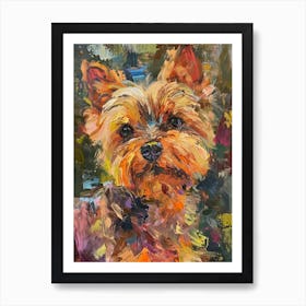 Yorkshire Terrier Acrylic Painting 7 Art Print