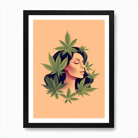 Elegant Cannabis Simplicity Art Print