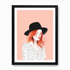 Polka Dot Girl 10 Art Print