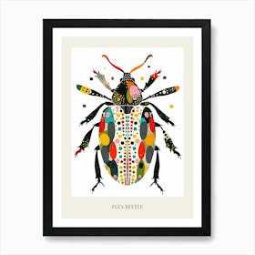 Colourful Insect Illustration Flea Beetle 1 Poster Art Print