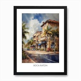 Boca Raton Watercolor 2 Travel Poster Art Print