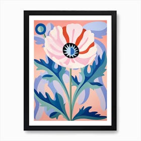 Anemone 5 Hilma Af Klint Inspired Pastel Flower Painting Art Print