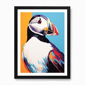 Andy Warhol Style Bird Puffin 1 Art Print