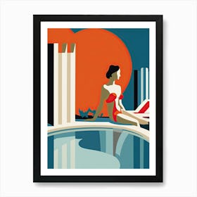 The Hamptons New York, Usa, Bold Outlines 2 Art Print