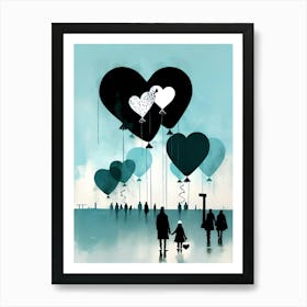 Heart Balloons 1 Art Print