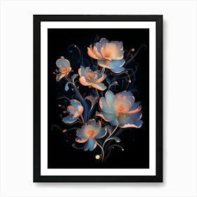 Abstract Floral Background Art Print