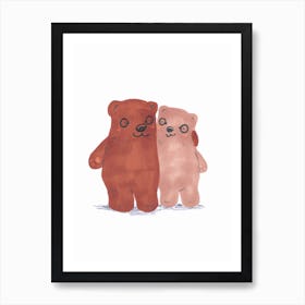 Bear Friends Art Print