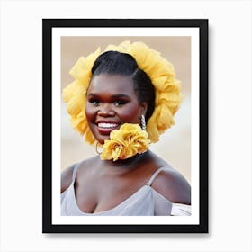 Gabourey Sidibe Retro Collage Movies Art Print