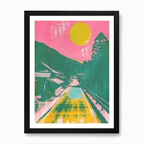 Kiso Valley Duotone Silkscreen 4 Art Print