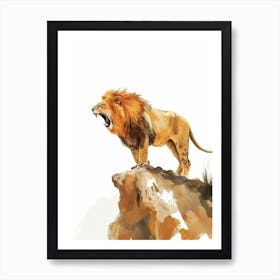 Barbary Lion Symbolic Imagery Clipart 5 Art Print