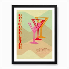 Cosmopolitan Recipe Art Print