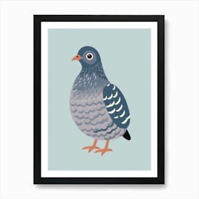 Baby Animal Illustration  Pigeon 1 Art Print