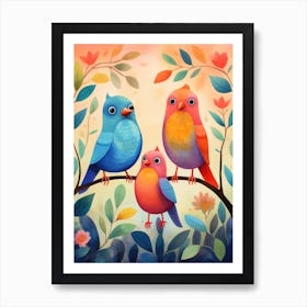 Family Of Birds Art Print