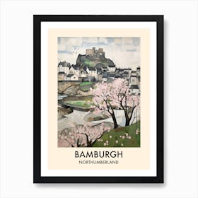 Bamburgh (Northumberland) Painting 3 Travel Poster Art Print