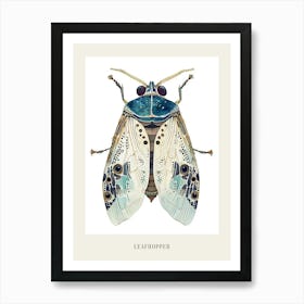 Colourful Insect Illustration Leafhopper 4 Poster Art Print