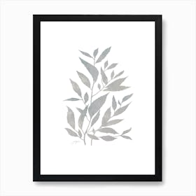 Grey Plant No486a Art Print