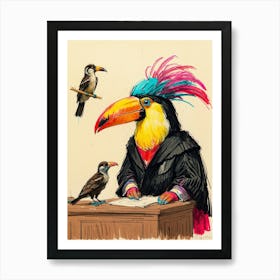 Toucan Court Art Print