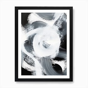 Monochrome Abstract Art Print