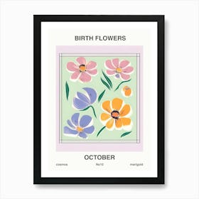 Birth Flowers October Art Print