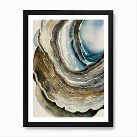 Giant Clam Vintage Graphic Watercolour Art Print