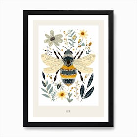 Colourful Insect Illustration Bee 13 Poster Art Print