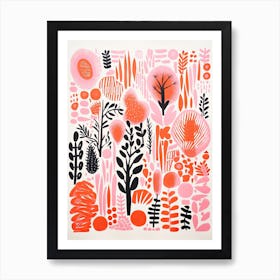 Nymans Gardens Abstract Riso Style 2 Art Print