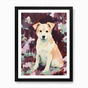 A Shiba Inu Dog Painting, Impressionist 3 Art Print