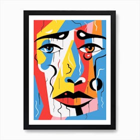 Sad Face Illustration 4 Art Print