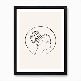 Delicate Face Circle 2 Art Print