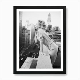 Marilyn Monroe Smoking Art Print