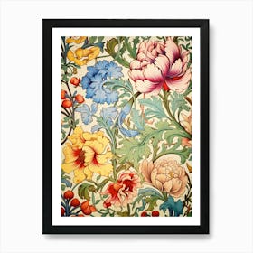 Floral Wallpaper Pattern 18 Art Print