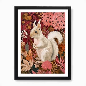 Floral Animal Painting Squirrel 3 Art Print