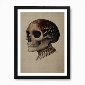 Dark Gothic Skull Art Print