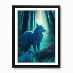 Wolf In The Forest Art Print