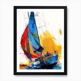 Sailboat Painting 3 sport Art Print