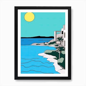 Minimal Design Style Of Cancún, Mexico 1 Art Print