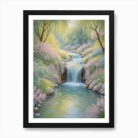 Mystical Stream In The Forest Poster