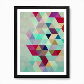 Harmonious composition of triangles 10 Art Print