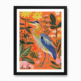 Spring Birds Great Blue Heron 1 Art Print