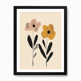 Minneapolis Flower Market Boho Minimalist Style Art Print